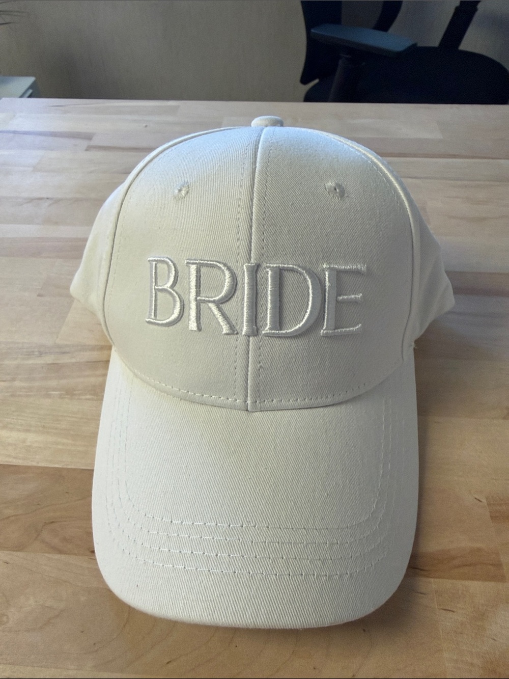 BRIDE Embroidered Baseball Cap - White